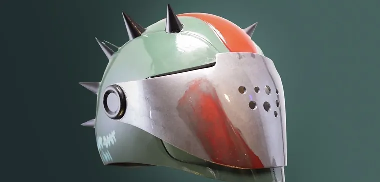 Fortnite Rust Rider helmet with spikes